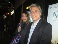 Lior Ashkenazi with Anne-Katrin Titze on the opening night at Landmark Sunshine Cinema